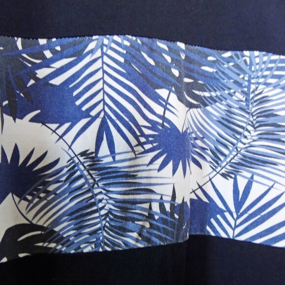 Scott James Men's Navy Blue Short Sleeve T-Shirt with Tropical print XL - Picture 4 of 8